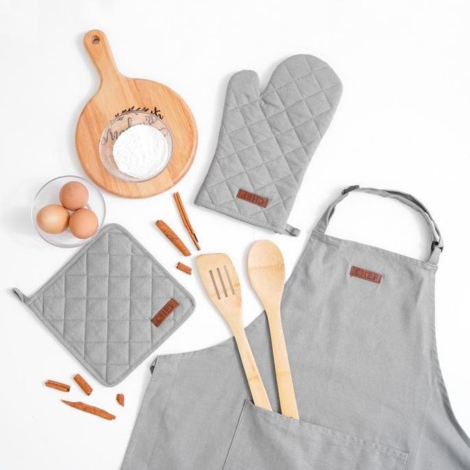 

Terlaris Informa Set 3 Pcs Celemek Dapur - Abu-Abu