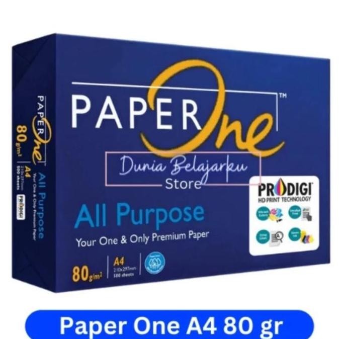 

PaperOne Kertas A4 80 Gram 500 Lembar All Purpose Print Berkualitas Tinggi dari Dunia Belajarku Store