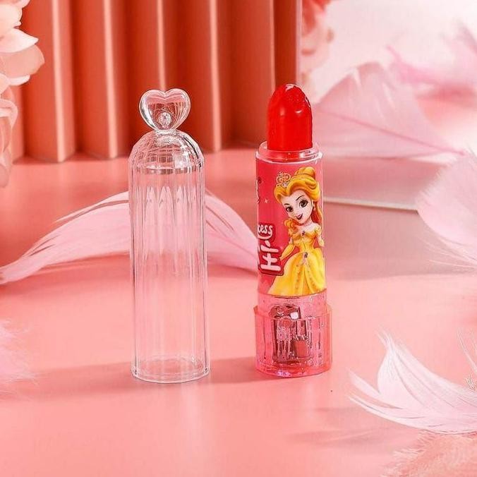 

Permen Lipstik Princess Bisa Nyala Lolly Rasa Buah Warna Warni Cantik
