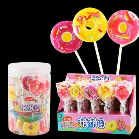 

Permen Lollypop Bentuk Donat Lolly Pop Rasa Buah Warna Warni Cantik