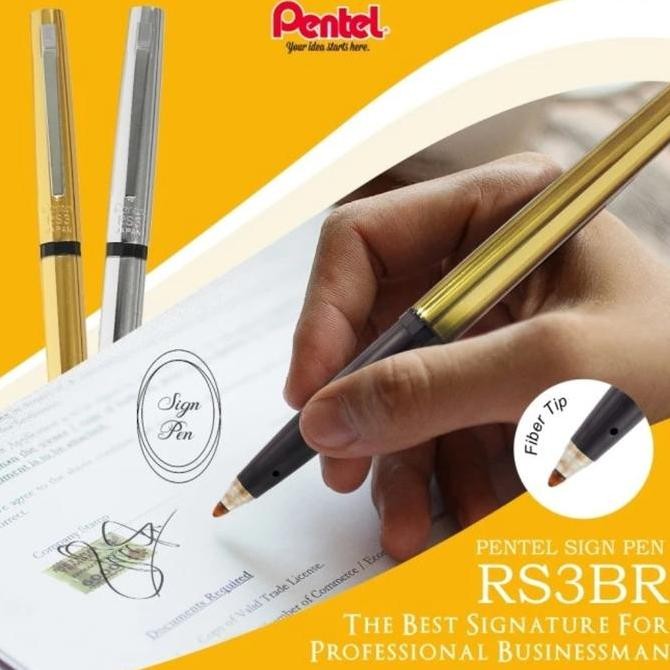 

New Product - Pentel Pulpen Rolling Writer Rs3Br / Pulpen Sign Pen Pentel Original Kiarastoreku
