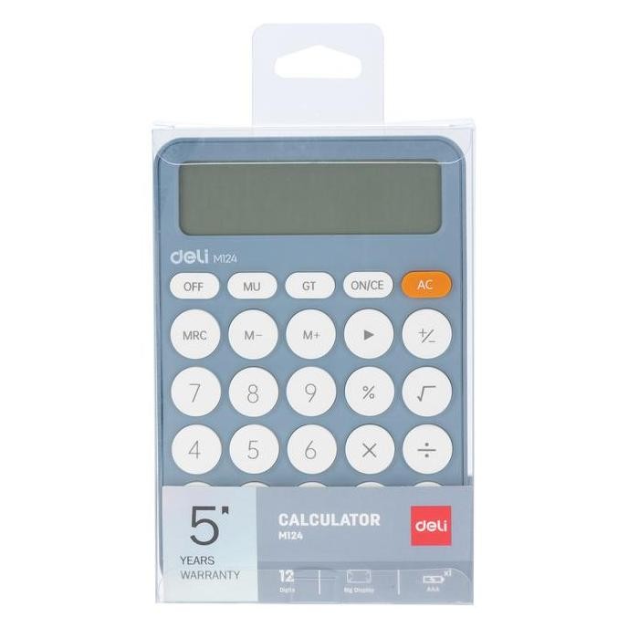 

New Product - Deli Calculator / Kalkulator Portable Pastel Garansi 5 Tahun Em124 Kiarastoreku