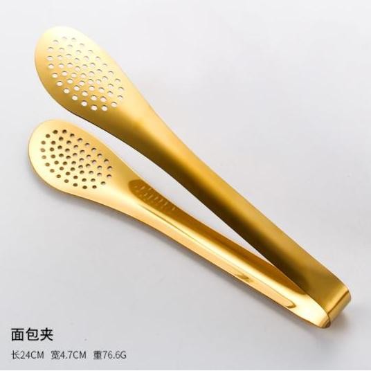 

Terlaris Jepitan Makanan Penjepit Stainless Steels Tongs Gorengan Gold Food