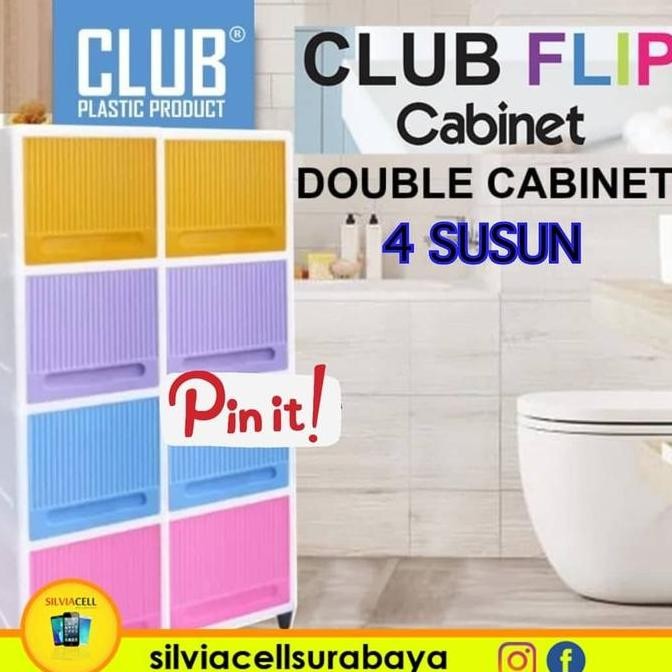 Club Flip Double Cabinet Susun 4 | Lemari Plastik | Cabinet Plastik Co