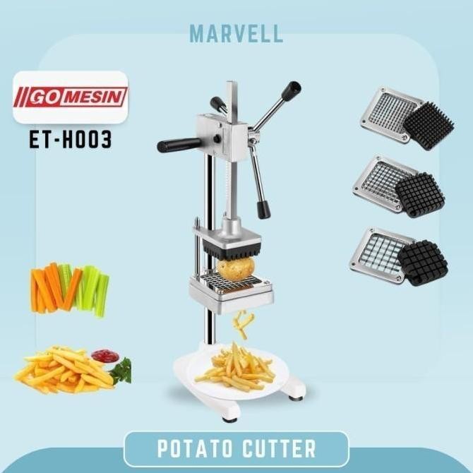 

Terlaris Potato Cutter Gomesin Et-H003 Alat Pemotong Kentang French Fries