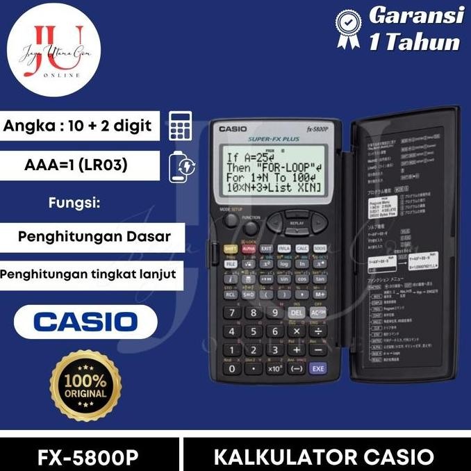 

Kalkulator Casio Fx-5800P - Scientific Calculator/Ilmiah/Sekolah Co