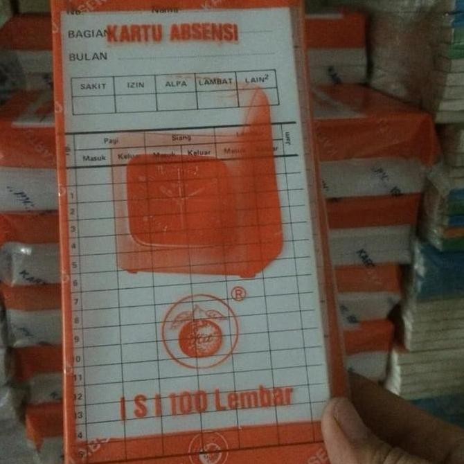 

Kartu Absen APEL JERUK/Kartu Kertas Absensi/Kartu Absen Amano Ceklok Mesin