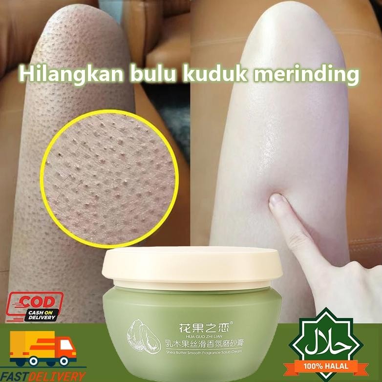 Lulur pemutih badan permanen Scrub badan body bleaching whitening 200g Body scrub Buang kulit ayam M