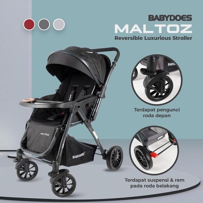 New Product - Babydoes Maltoz Ch-Bl 821Sn Reversiible Luxurious Stroller Bayi Roda Toko Maulida_