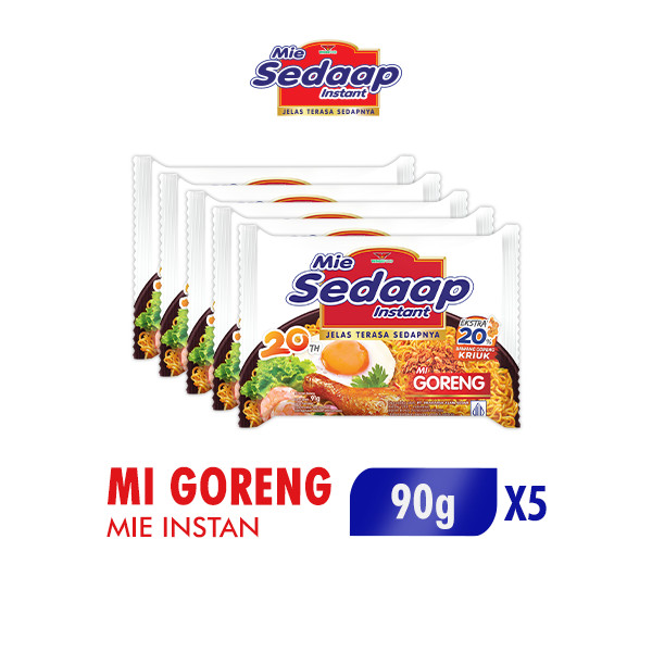

Sedaap Mie Instan Goreng Bag 90 gr x5