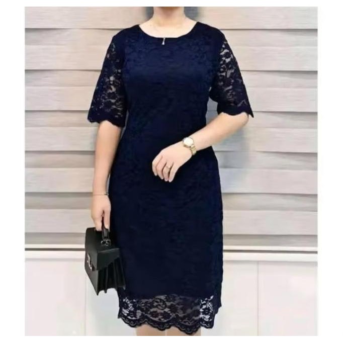 New Product - Dress Midi Brukat Natal Pesta Dress Midi Modern 2023 Calista Collection_