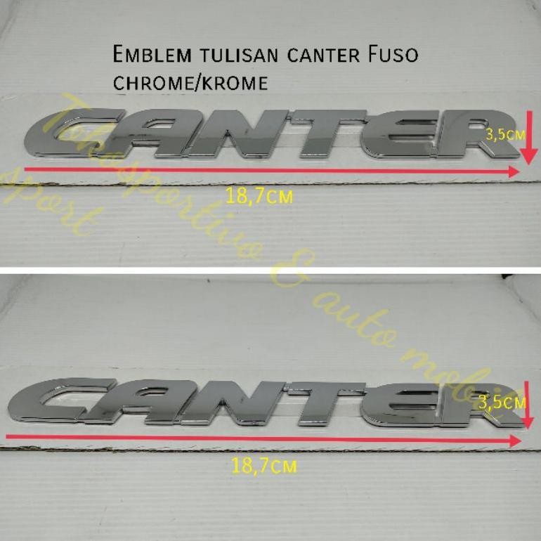 Emblem Logo Tulisan Lambang Canter Fuso Box Truck Emblem Canter Chrome CANTER