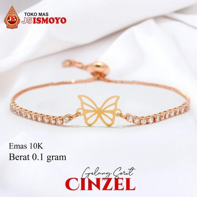 Gelang Tali Serut Kombinasi Emas Cinzel J5 Ismoyo Co