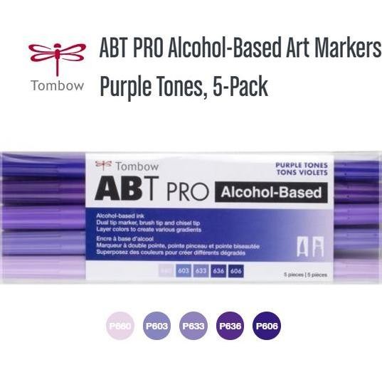

New Product - Tombow Abt Pro Alcohol Based Art Markers Dual Brush Pen - Purple Tones Kiarastoreku