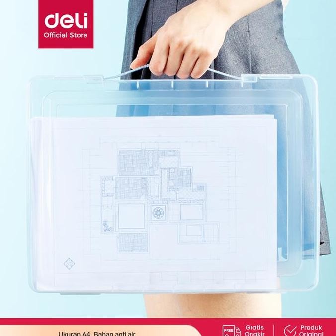 

Deli Box File / Box Penyimpan Kertas File Dokumen Transparant 5702 Tali Desk Co