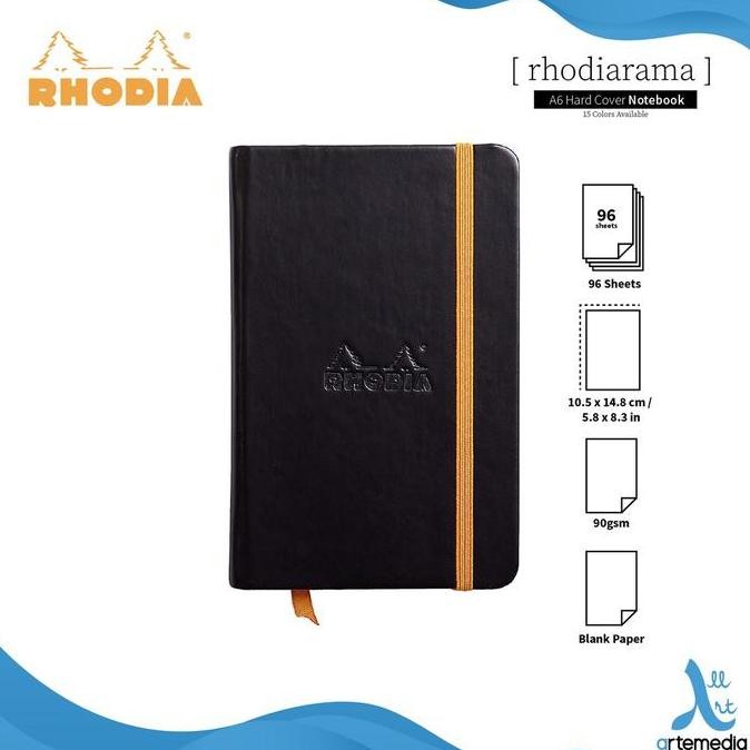 

Rhodia Rhodiarama A6 Blank Paper Hard Cover Notebook Co
