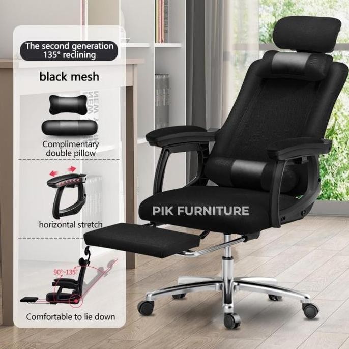 KURSI KANTOR FOOTREST BANGKU KERJA BANGKU STAFF/KARYAWAN OFFICE CHAIR