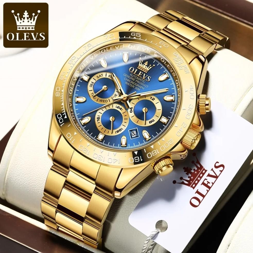 OLEVS 6638 Men Watches Calendar Week Luxury Automatic Watch