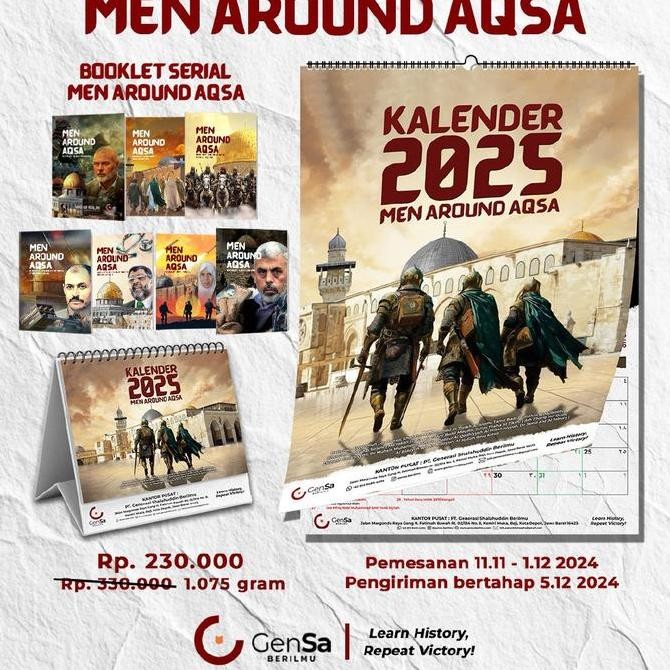 

Kalender Serial Men Around Aqsa | Kalender Meja & Dinding 2025 Gensa Berilmu Original Co