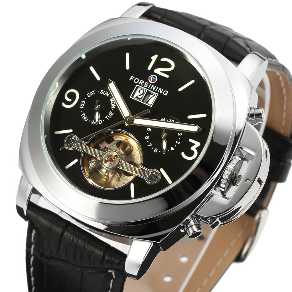 Forsining Top Luxury Automatic Men's Watch Mechanical Watch Tourbillon Men Sport Luminous Clock Male