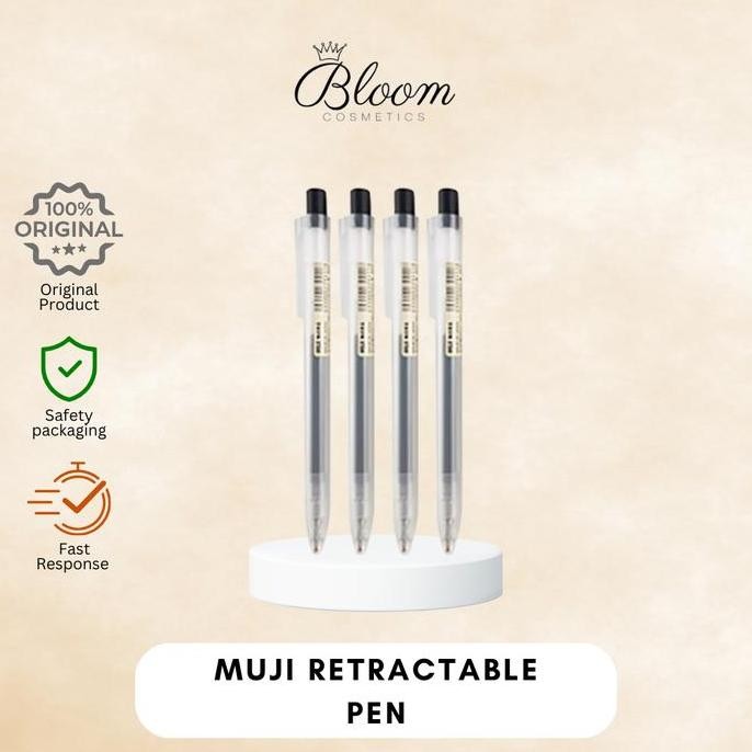 

MUJI Smooth Gel Ink Retractable (Knock Type) Ballpoint Pen 0.5mm
