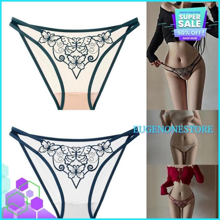 CELANA DALAM BERKUALITAS WANITA SEXY TRANSPARAN BUNGA LINGERIE SEKSI THONG C GRATIS ONGKIR