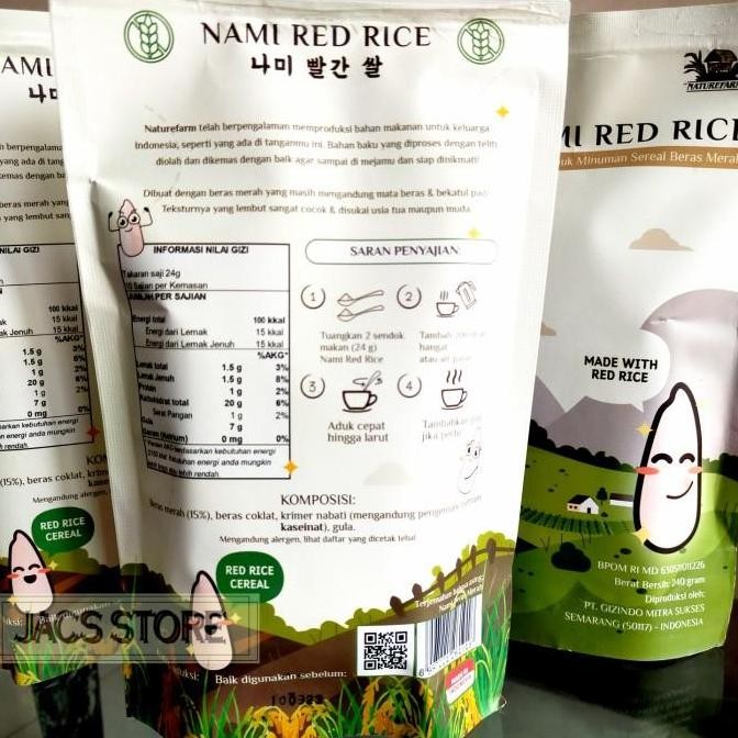 

(Allthebest) NAMI RED RICE BY NATUREFARM / SERBUK MINUMAN SEREAL BERAS MERAH