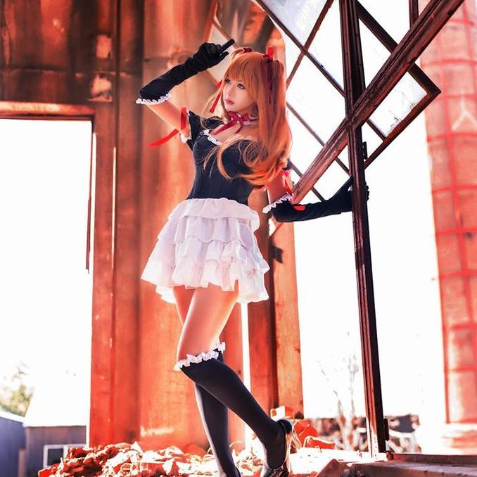 ''Terlaris" Cc-109 Kostum Cosplay Evangelion Asuka Lolita Dress Costume Anime Murah