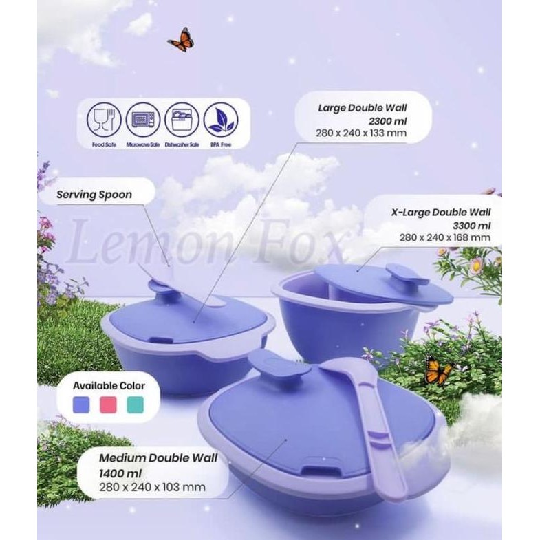 Tempat Prasmanan Kotak Wadah Saji Sayur Lauk Luzern Set Prasmanan 3set TLS