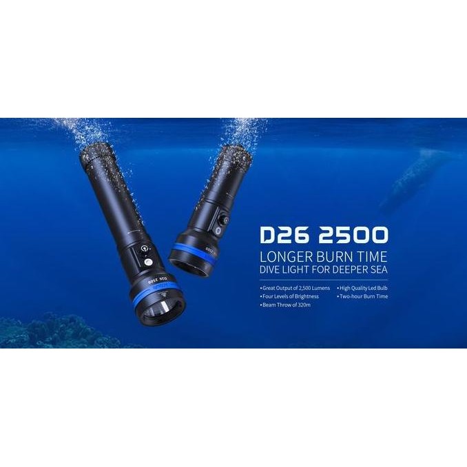 NEW Senter Selam Diving Waterproof LED CREE XHP50.2 2500 Lumens Xtar D26