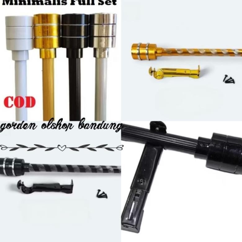 BESI GORDEN TIANG GORDEN TUTUP TABUNG MINIMALIS FULL SET