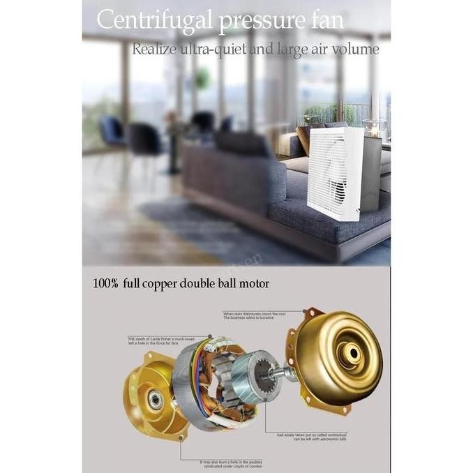 Exhaust Fan Dinding Kipas Angin Hexos 6Inch Dan 8Inch Pembuangan Hexos 23.5X20Cm (6Inch) Dan 29X24Cm