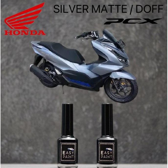 Cat Oles Motor Silver Matte Doff Dof Honda Pcx 2024 Silver Mate Doff Kebiruan Abu Muda Kebiruan 15Ml