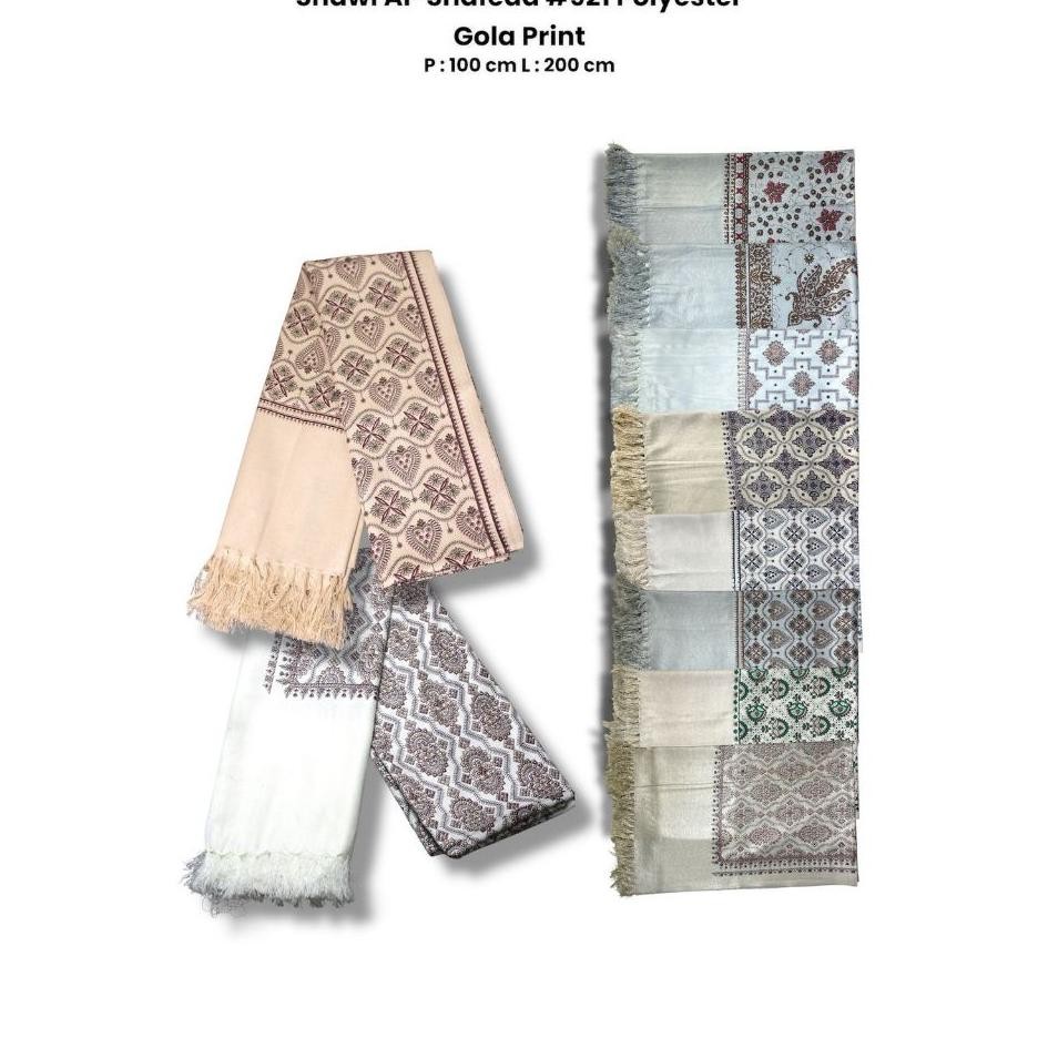 Alshafeda Shawl Kashmir Printing Pria Dewasa Remaja Lakilaki Sorban Kashmir Printing Jumbo