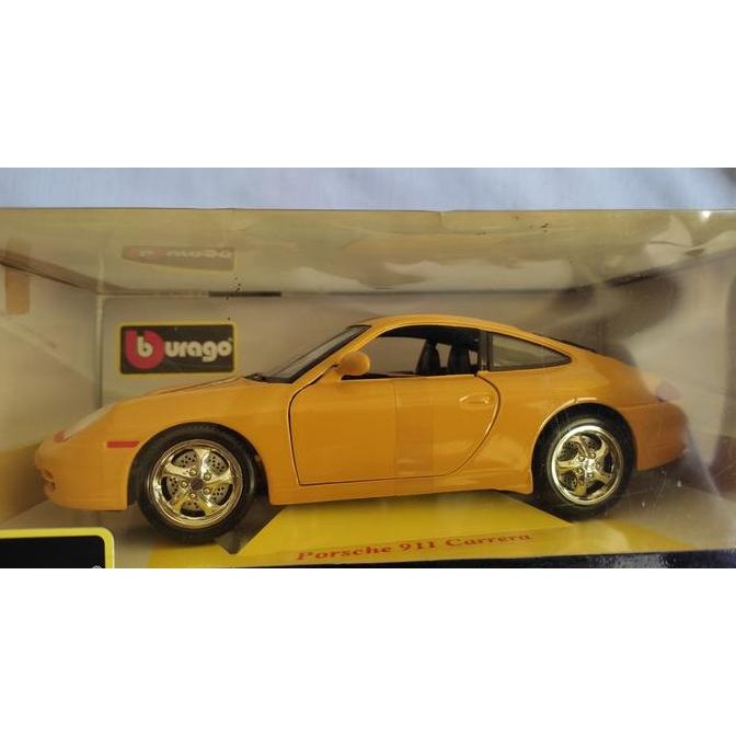 PROMO Bburago 1:18 GOLD - PORSCHE 911 CARRERA Diecast