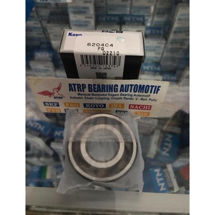 BALL BEARING 6204 C4 FG FIBER HIGH SPEED KOYO JAPAN SEMI TEFLON