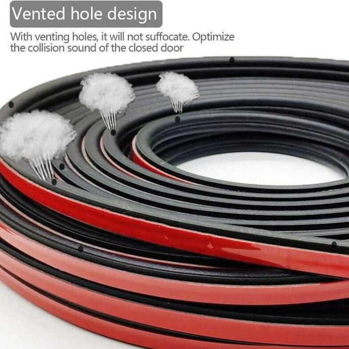 Karet Rubber Strip Dekorasi Penahan Pintu Mobil Soundproof Anti Dust TERBATAS