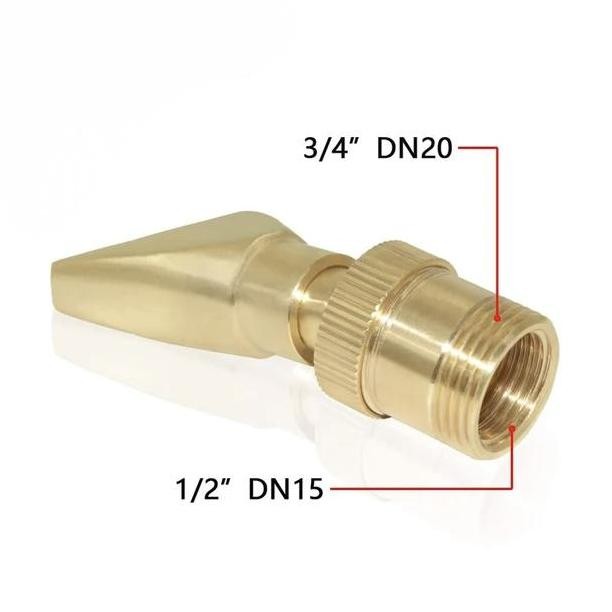 Kepala Nozzle Sprinkler Kuningan 1/2"DN15 3/4"DN20 / Nozzle Air Mancur Bentuk Kipas