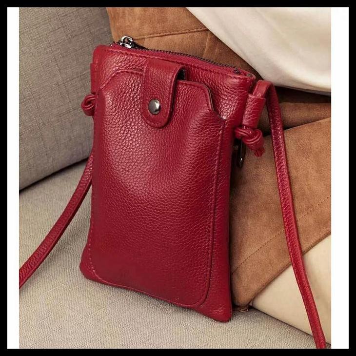 Tas Kulit Tempat Hp - Tas Selempang Kulit Wanita Garut Best Seller