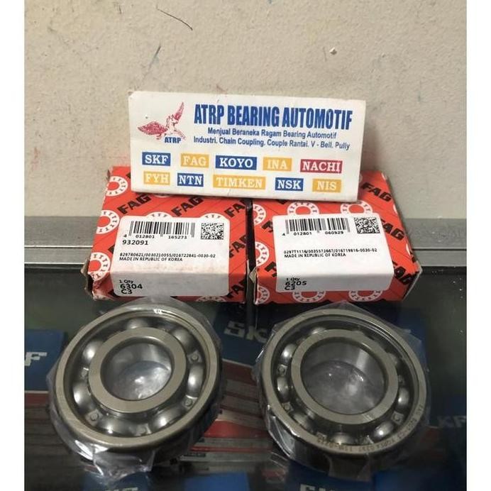 BEARING 6205 C3 6304 C3 FAG BEARING SET KRUK AS RX-KING,RZR,RXZ JUPITER Z VEGA R YT 115 SUZUKI TS 12