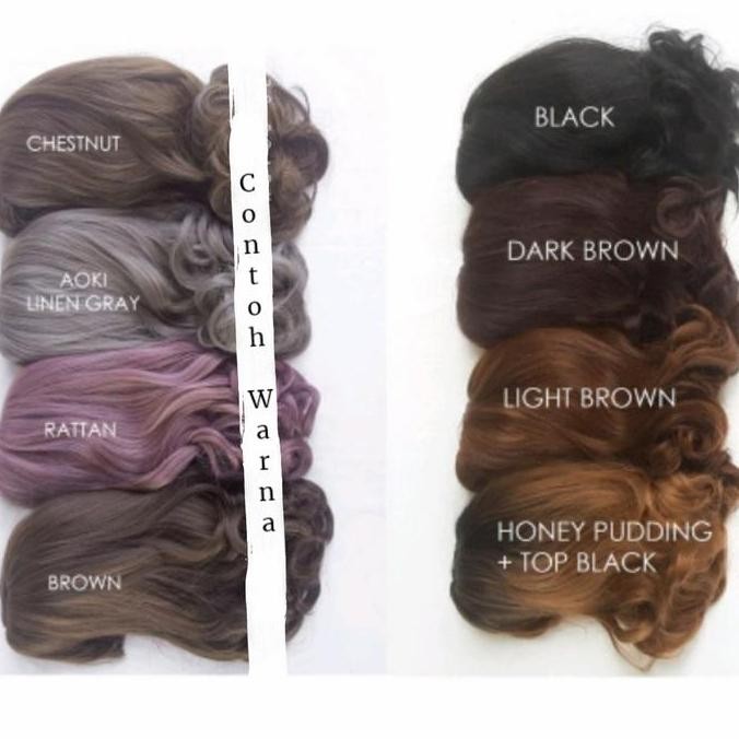 Wig Korea Pendek Curly Wig Pendek Wanita Keriting 10020 Wig Perempuan