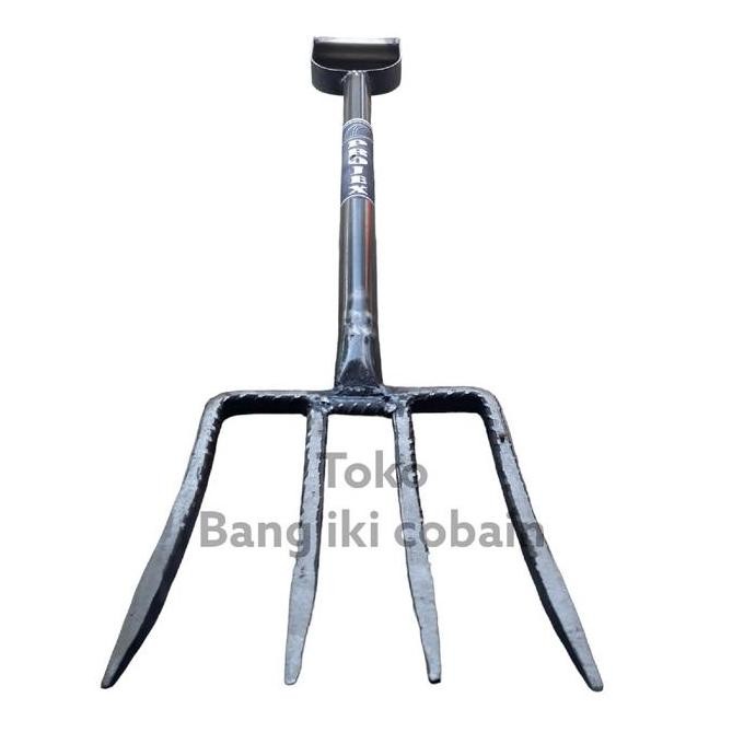 Garpu Injak Tanah Cangkul Garuk Gagang Besi
