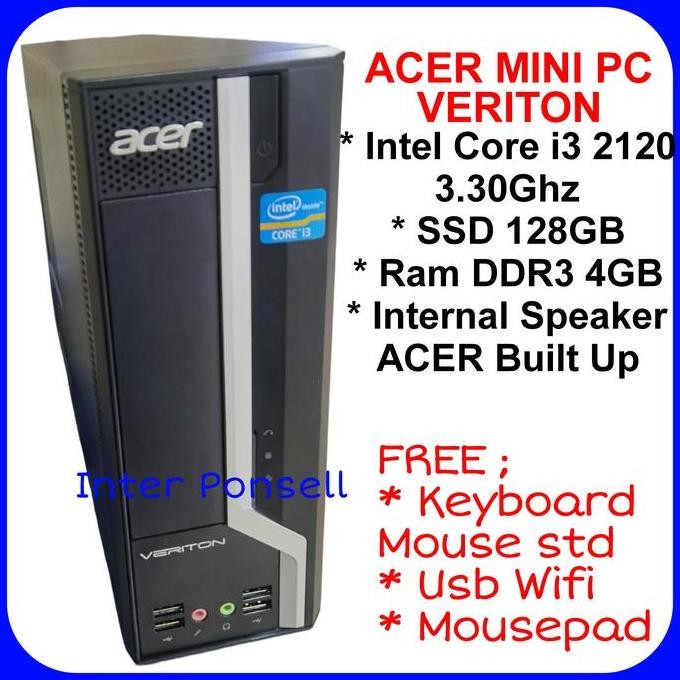 Acer Mini Pc Komputer Mini Cpu Intel Core I3 Acer Veriton Core I3 New Stok