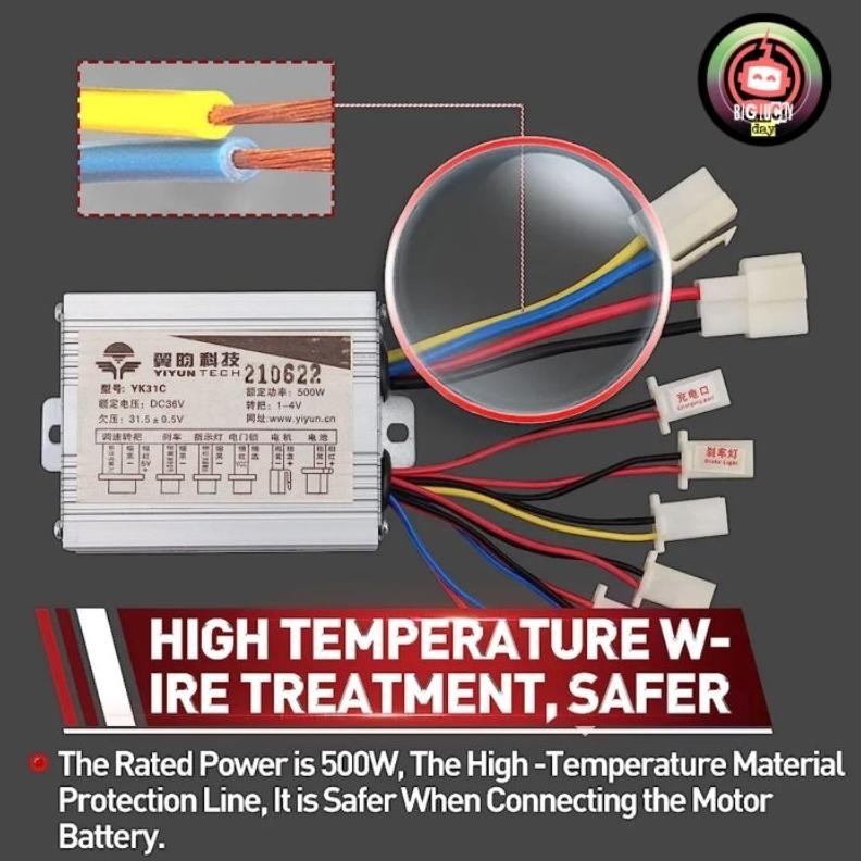 Premium Controller 36V 500W Brushed Kontroler 36Volt 500Watt Universal Mini Trail Elektrik Atv Elect