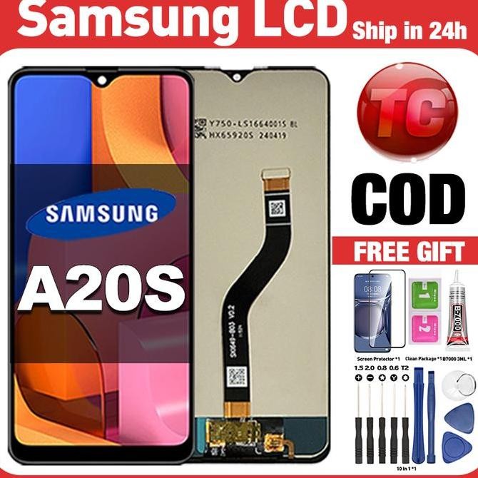 TERMURAH - Original Lcd SAMSUNG A20S fullset ori asli Layar hp touchscreen Sentuh Versi Tinggi COD