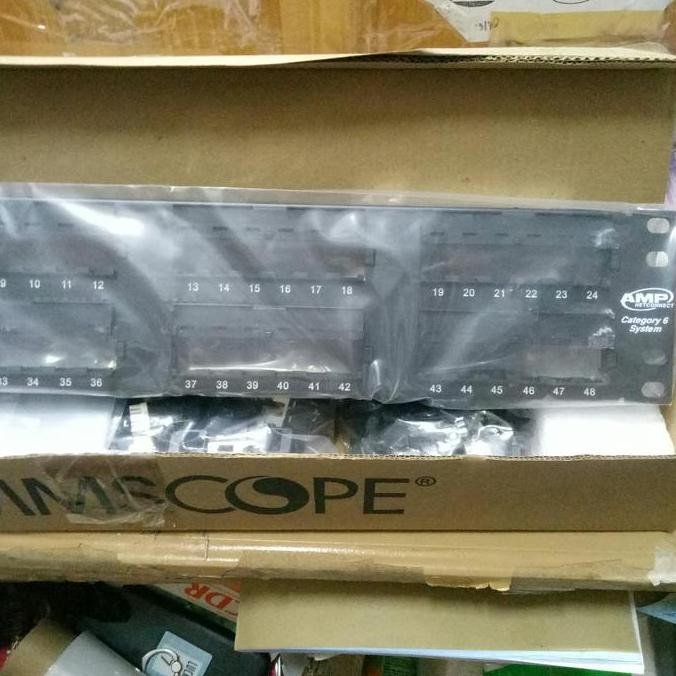 HARGA DISC - PATCHPANEL AMP CAT 6 COMMSCOPE AMP 48 PORT LENGKAP MODULAR LOADED