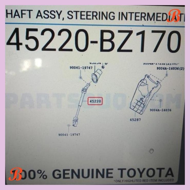 | JY | JOINT STIR STER STERING GRAND AVANZA GREAT XENIA AVANZA VELOZ ORIGINAL 45220-BZ170 BZ171