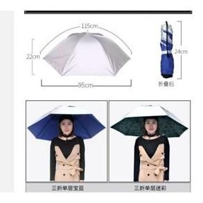 Payung Topi Besar Ukuran Diameter 95Cm-Topi Payung Mancing Hiking Outd murah