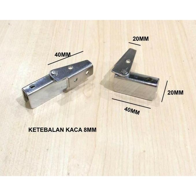 Engsel Pivot Jepit Kaca Ke Kayu