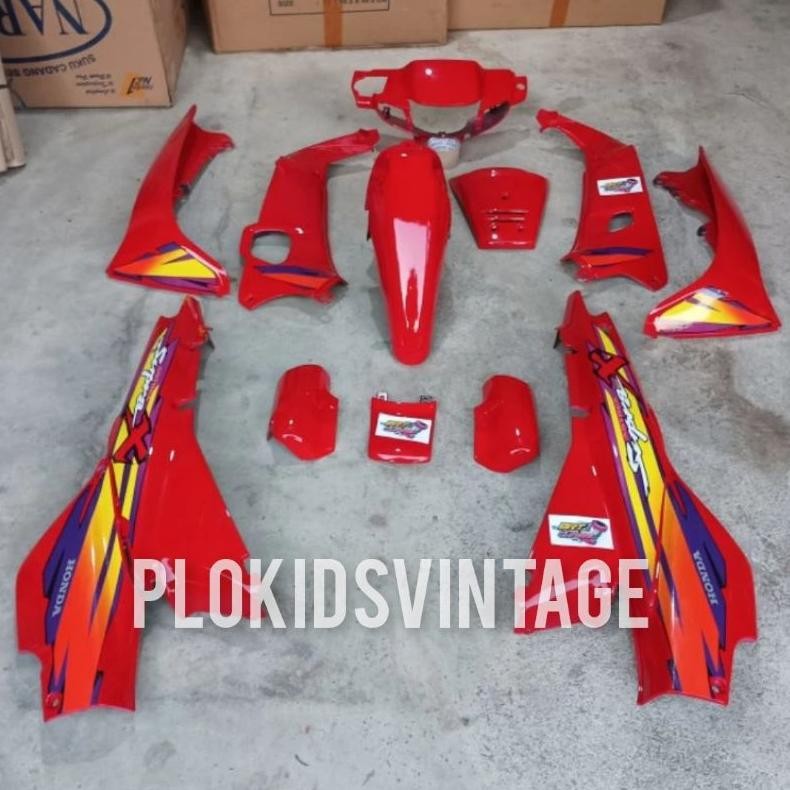 FULL BODY SET HALUS HONDA SUPRA X SUPRA X LAMA TAHUN 2002-2004 RNA MERAH